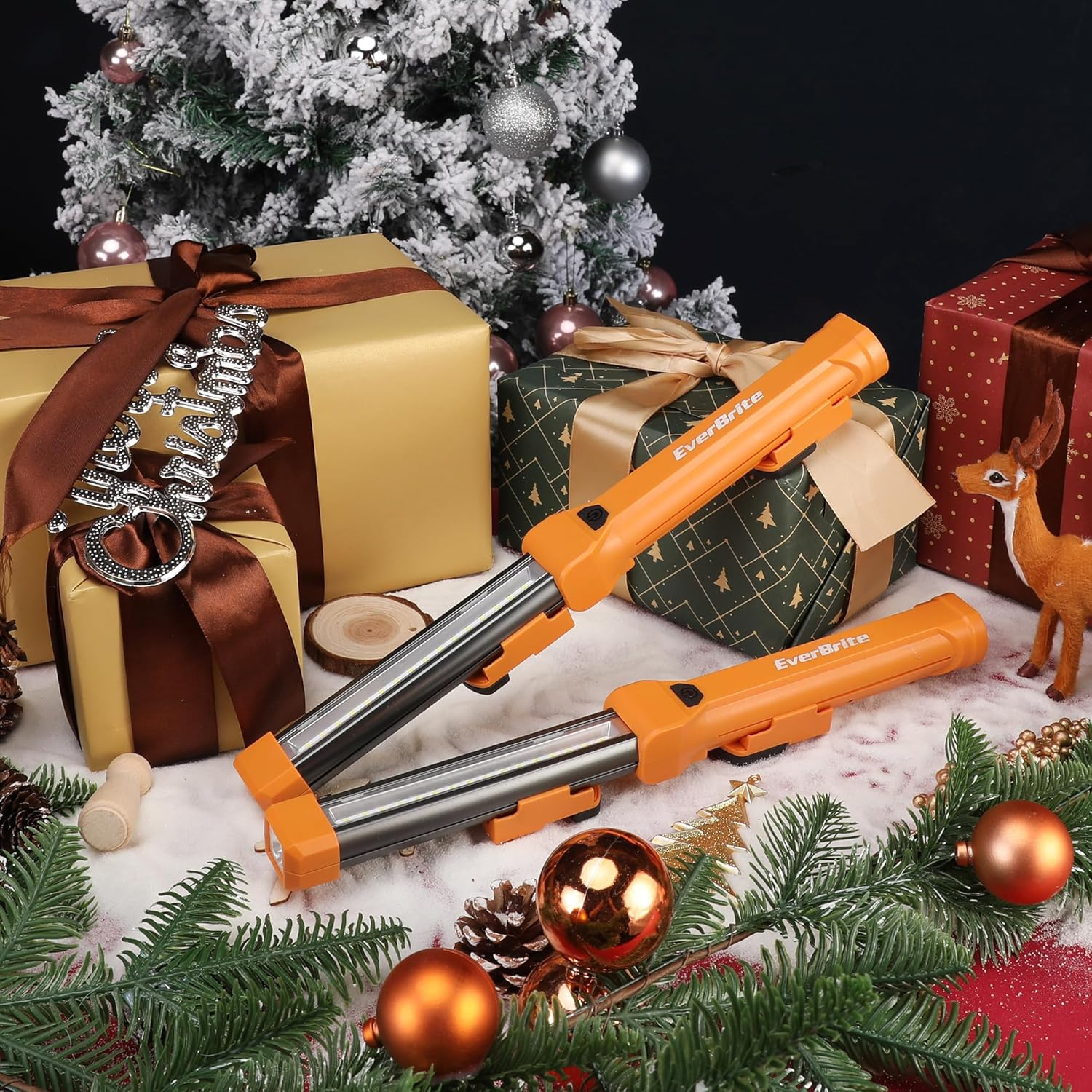 Everbrite 1000LM LED Work Light, Rechargeable Work Light for Mechanics with Dual Magnetic Bases&Hanging Hooks, 4 Lighting Modes, USB C Cable, for Car Repairing, Working, and Hurricane, Pack of 1 image number 1