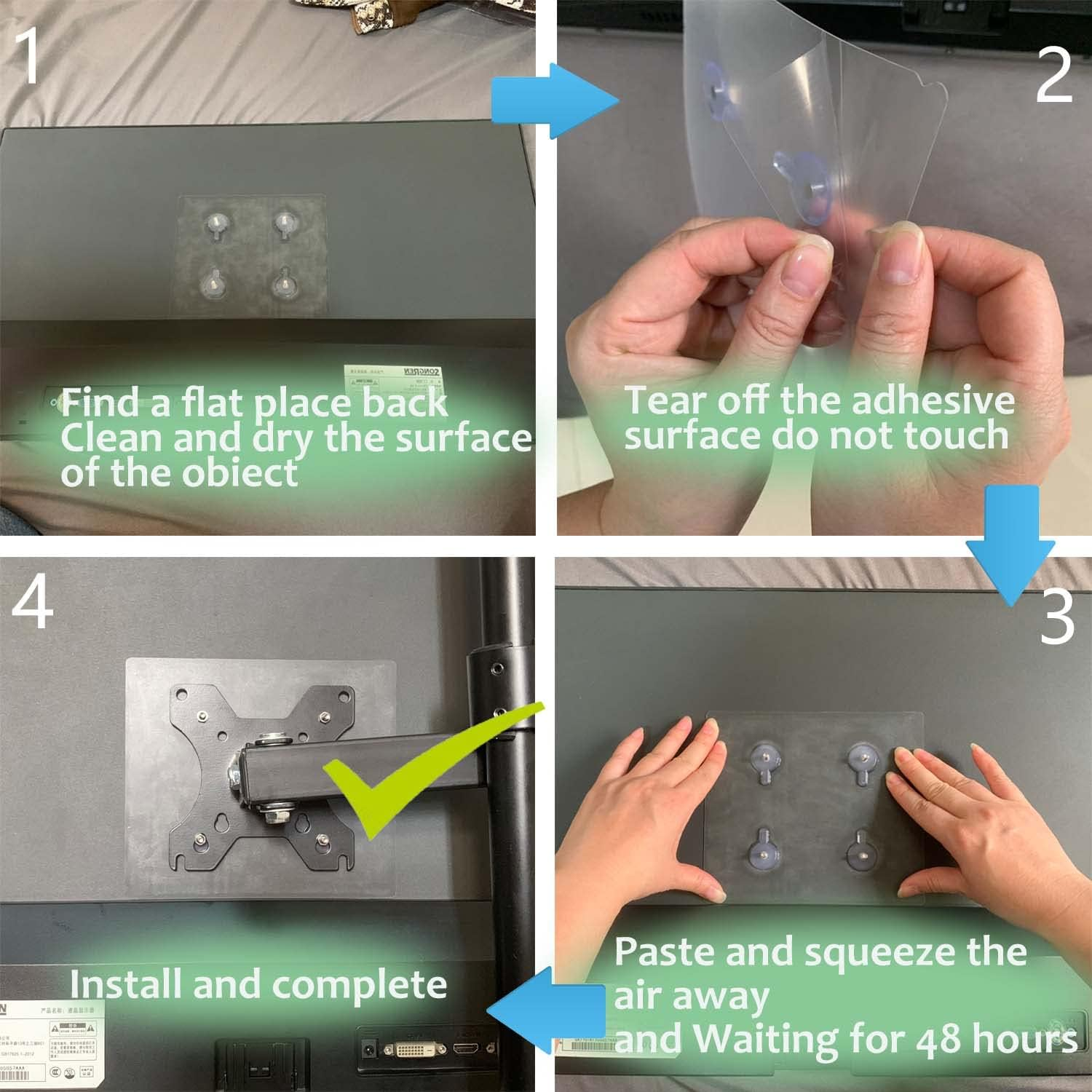 NOBER VESA Mount Adapter Bracket Kit Non-Vesa Mounting Universal for 75 VESA Monitor Arm Compatible 2 Pack image number 1