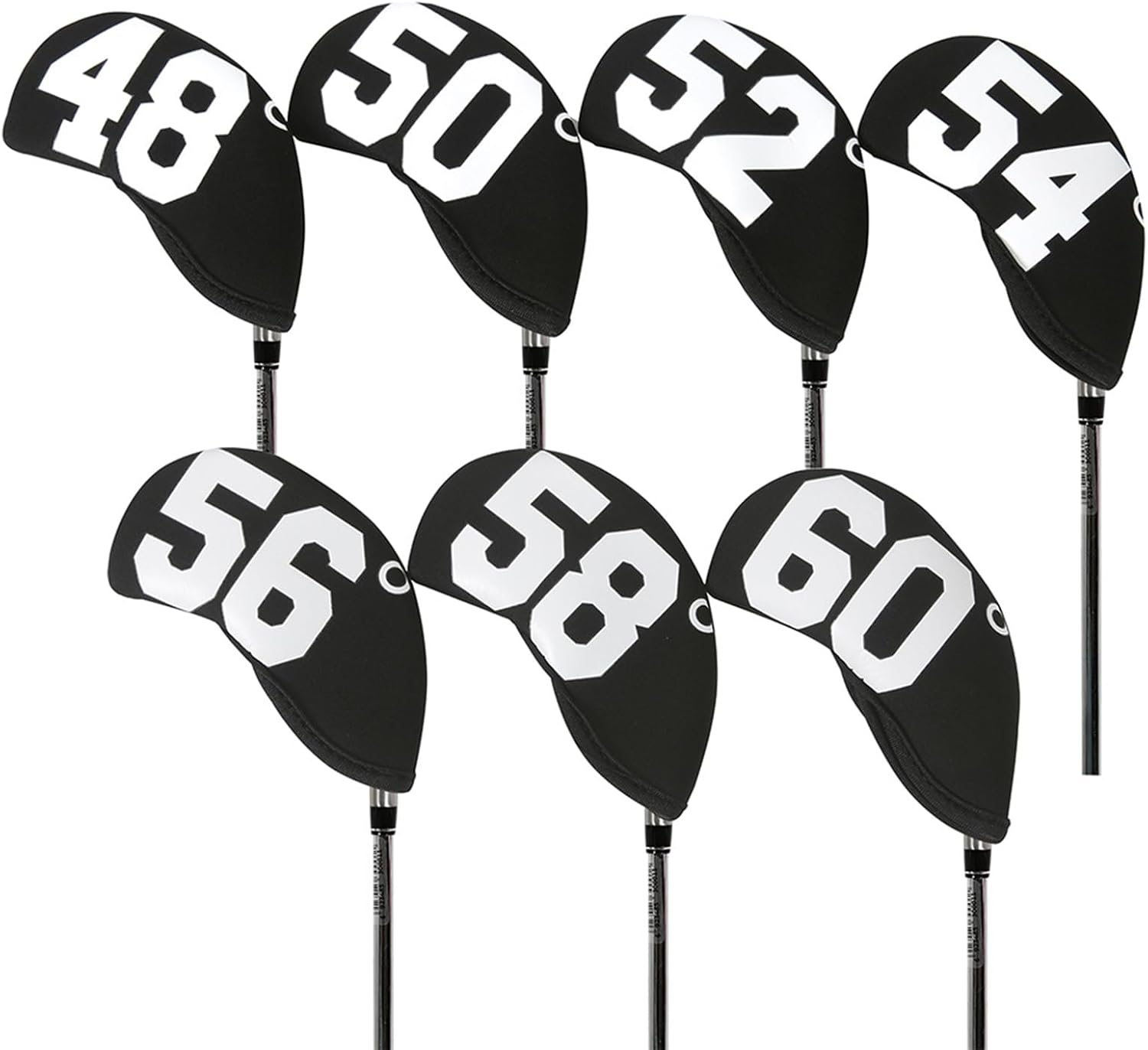 Yeanifeana 7PCS Golf Club Head Covers for Wedges, Waterproof Anti-Scratch Iron Protective Covers with Large Numbers image number 1