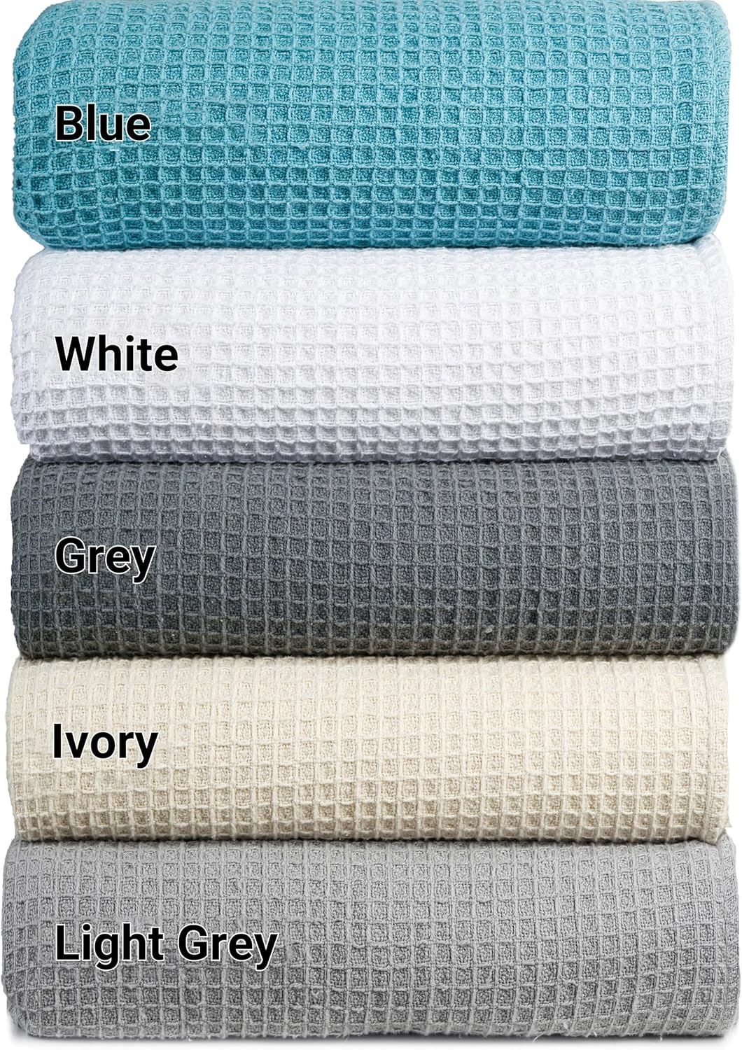 Tex Trend Luxury 100% Cotton Blanket - Soft Blankets King Size for Bed, Sofa & Couch - Breathable Blanket for Summer - All Season Cotton Thermal Blanket (White, King)