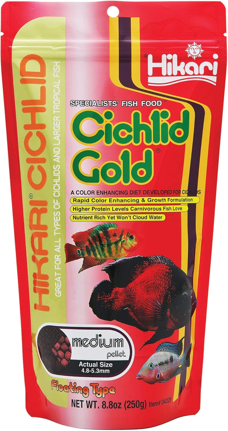 Hikari 8.8-Ounce Cichlid Gold Floating Pellets for Pets, Medium