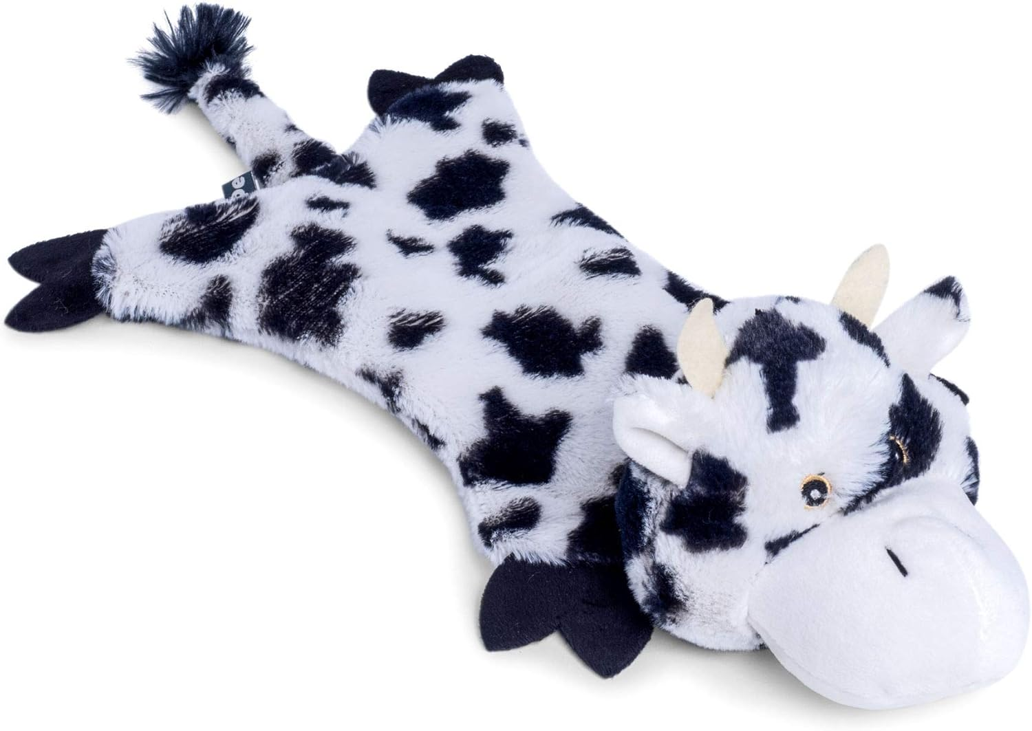 Petface Farmyard Buddies Crinkle Flat Cow Squeak Dog Toy