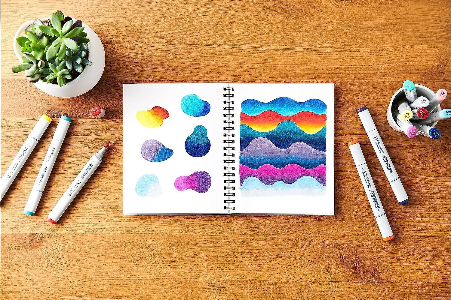 Copic Wire-Bound Sketchbook S, 5" X 7", Premium Bond Paper (157Gsm), 30 Sheets, White image number 1