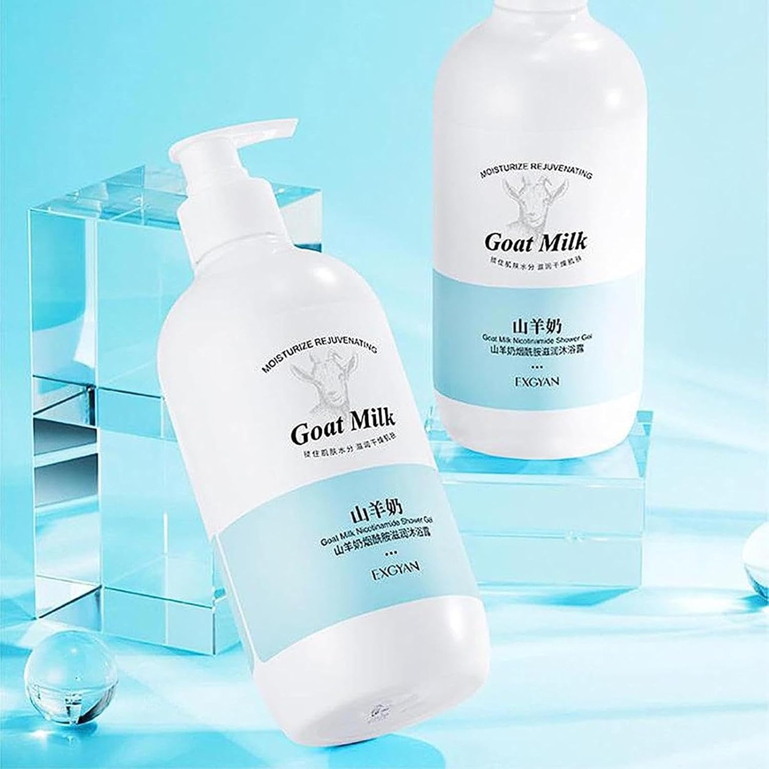 Clean Body Wash - Hydrating Body Wash Moisturizing - Goat Milk Body Wash Moisturizing Body Exfoliator Shower Gel Exfoliation for Brightening image number 2