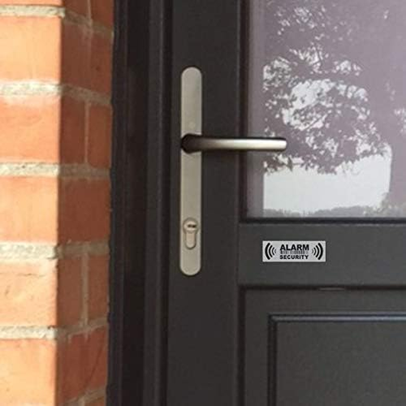 20 X Security Alarm Warning Sign Stickers - for Internal and External Use - Protection for Home, Car... - Weatherproof - Size: 2,9 X 1 in - "ALARM SECURITY" image number 4