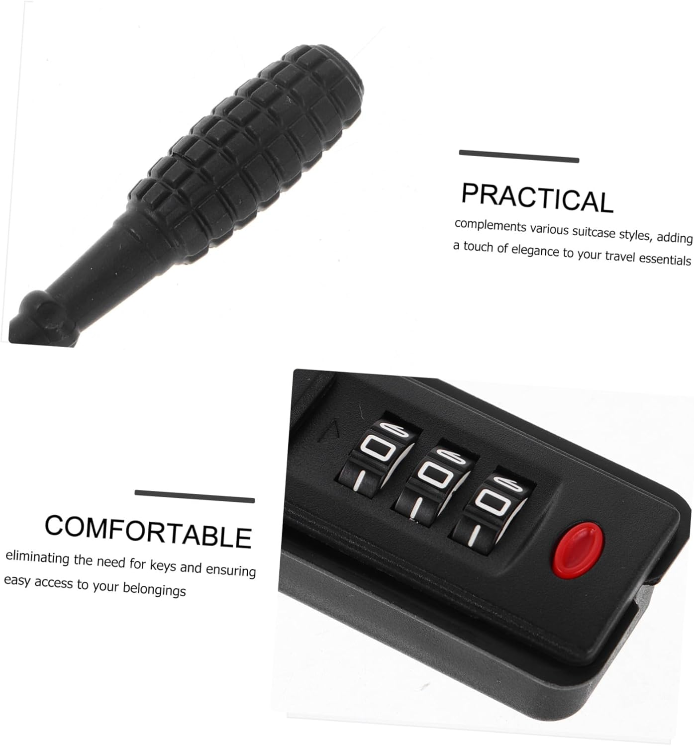 TEMPNAP Heavy Duty Password Luggage Lock for Suitcases Combination Padlock for Travel Bags Backpacks Multipurpose Replacement Lock Resistant to Wear and Easy to Install image number 2