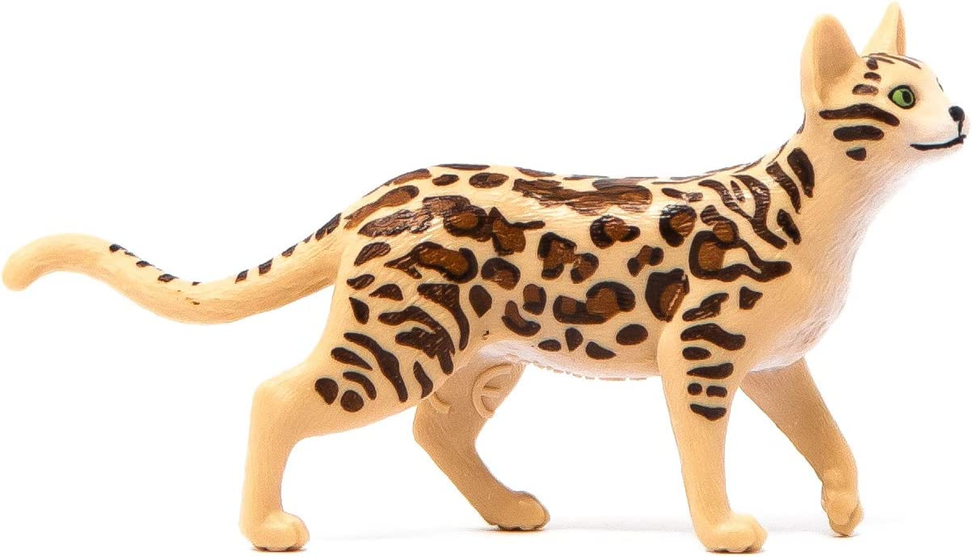 Schleich Farm World, Realistic Cute Cat Toys for Boys and Girls Ages 3 and Above, Bengal Cat Toy image number 3