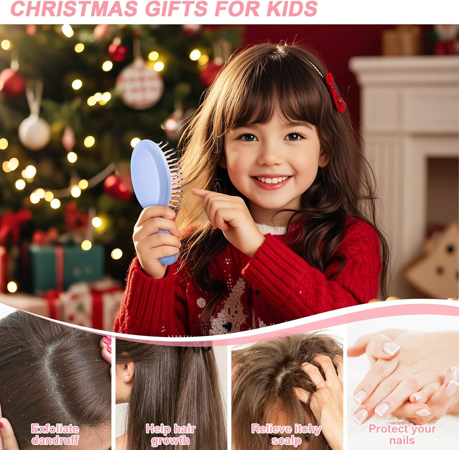 HOFASON 12 Pcs Bachelorette Party Favors, Bridesmaid Gifts, Stocking Stuffers for Women Teens Girls, Bulk Mini Wet Hair Brush for Summer Stuff, Spa Party Supplies, Travel Small Hair Brush image number 3