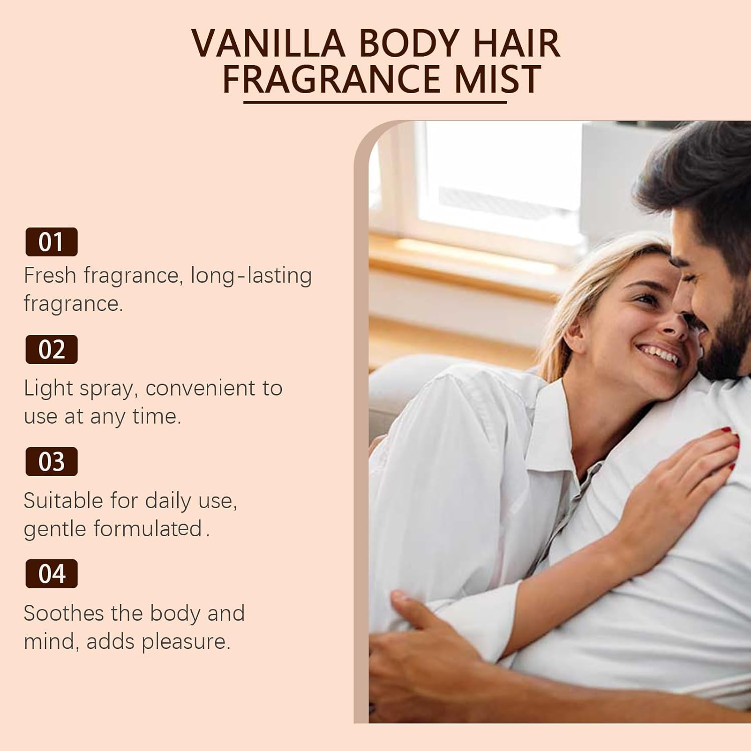 Vanilla Body Spray for Women, Long-Lasting Hair & Body Fragrance Mist with Light Scent, Hydrating Vanilla Skin Perfume, Multi-Use Hair for Women Fragrance Spray, Portable Perfume. (1PCS) - 2Pcs image number 5