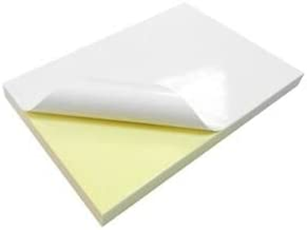 A4 Self Adhesive Paper Sticker Label Sheet Laser Inkjet Print - Gloss (PK 100) image number 2