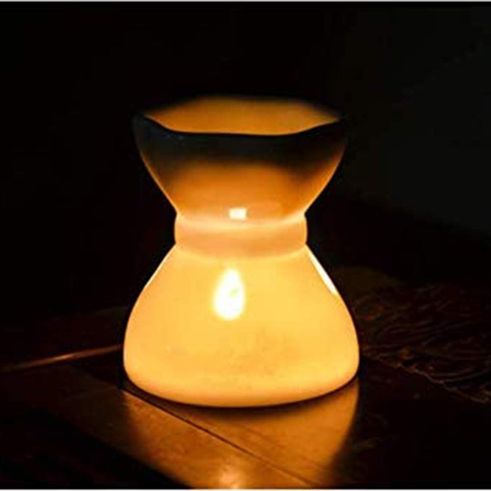 Sculpture Statue Antiques Collectables，Aromatic Oil Burner Geometric Ceramic Essential Oil Candle Holder，Handmade Porcelain Night Llight Home Office Decoration image number 4