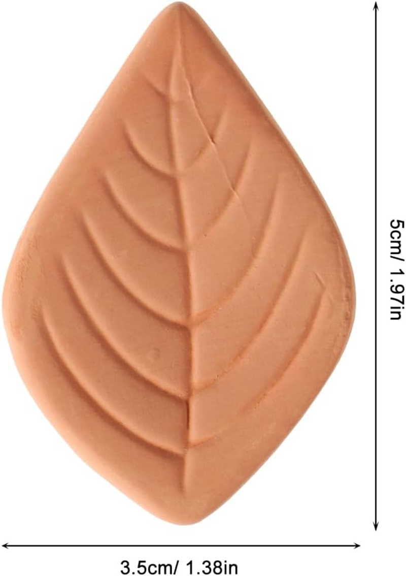 Sosoport 6-Pack Terracotta Sugar Saver Leaf Shape Reusable Brown Sugar Softener for Food Storage Containers Kitchen Organisation