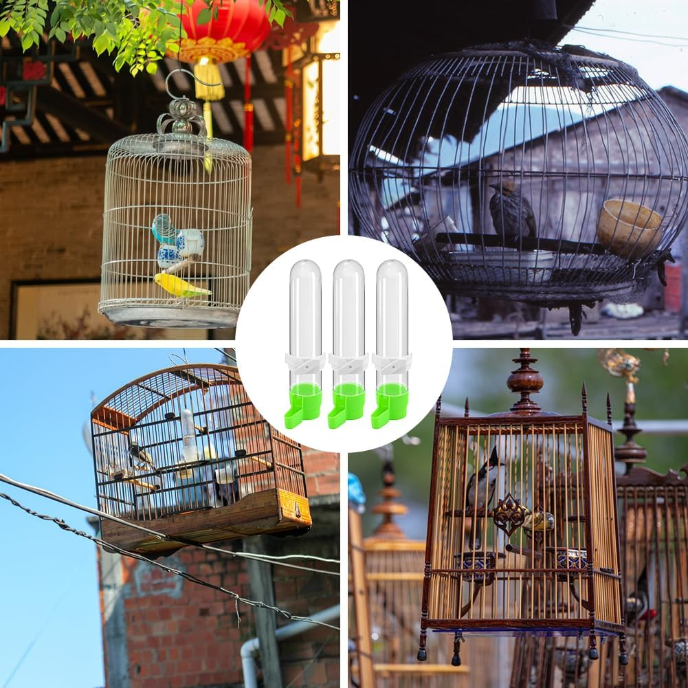 3 Pieces Bird Water Dispenser, Bird Feeder Drinker for Cage, Bird Feeder for Birds, Parrots, Drinkers, Birds, Automatic Water Dispenser, Drinkers & Accessories for Birds, for Ornamental Birds, image number 2