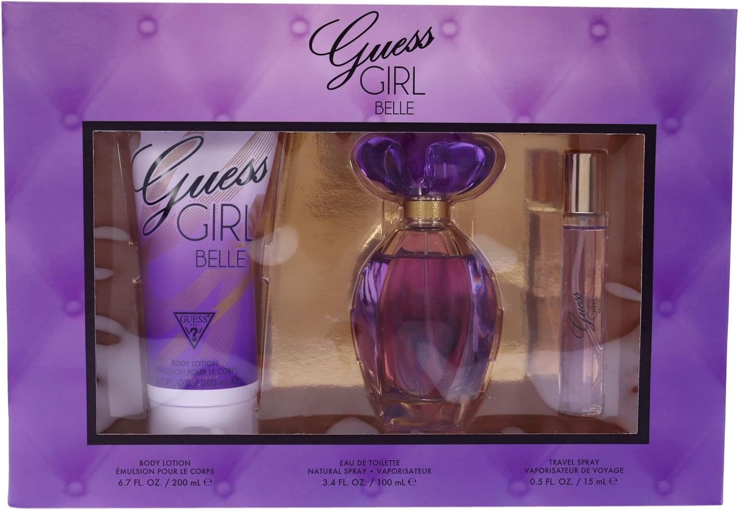 Guess Girl Belle 100Ml + 200Ml Body Lotion + 15Ml EDT (Pack of 3)