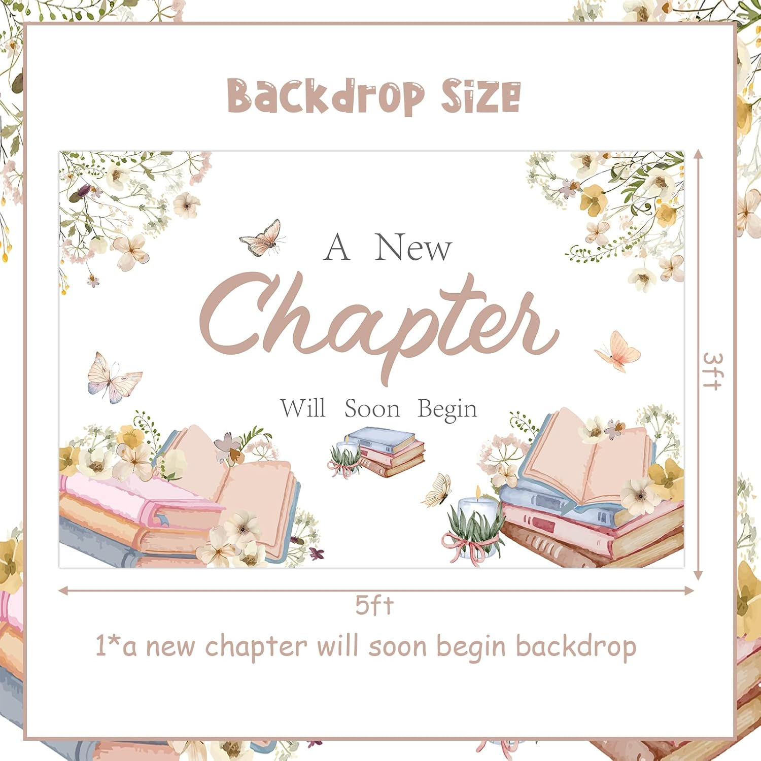 Wonmelody Storybook Baby Shower Decorations Storybook Baby Shower Backdrop a New Chapter Is about to Begin Baby Shower Decor Book Club Supplies for Book Themed Newborn Party Reading Baby Shower