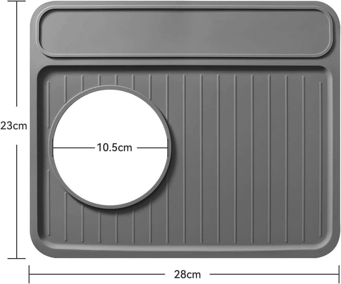 Espresso Machine Silicone Mat, Proxima Direct Coffee Machine Top Cover Anti-Scratch Not Easily Deformed Fast Drying Mat Non Slip Pad Compatible with BES870/880, Barista Accessories - Grey image number 4