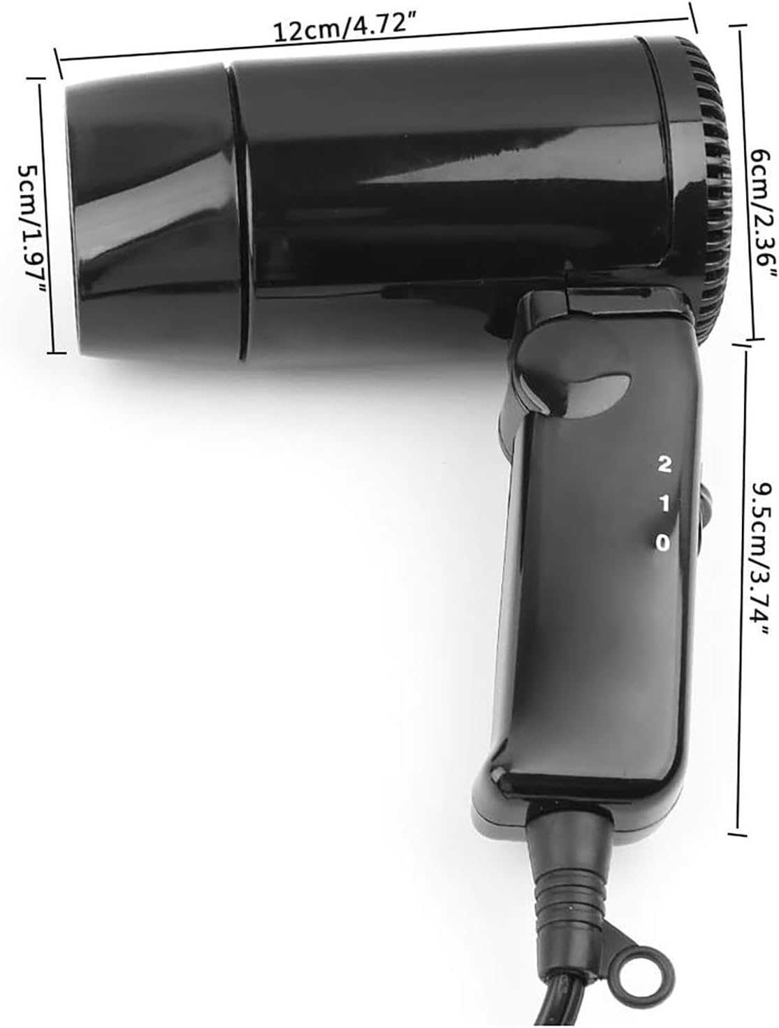 Blow Dryer for Car - 12V Folding Hair Drier Car Hair Dryer | Car Folding Hair Dryer, Small Car Hair Dryer, Car High Power Hair Dryer, Car Hot&Cold Folding Hair Dryer, Car Styling Hair Dryer