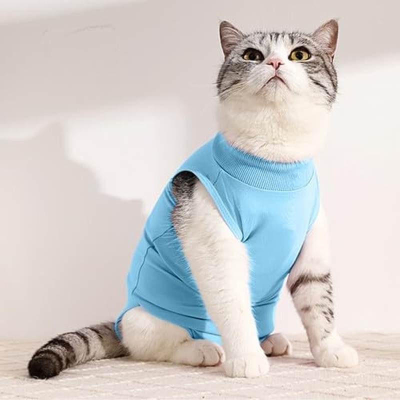 Cat Surgery Recovery Suit Cat after Surgery Bodysuit for Abdominal Wounds or Skin Diseases Kitten Surgical Onesie E-Collar Alternative for Cats and Dogs image number 6