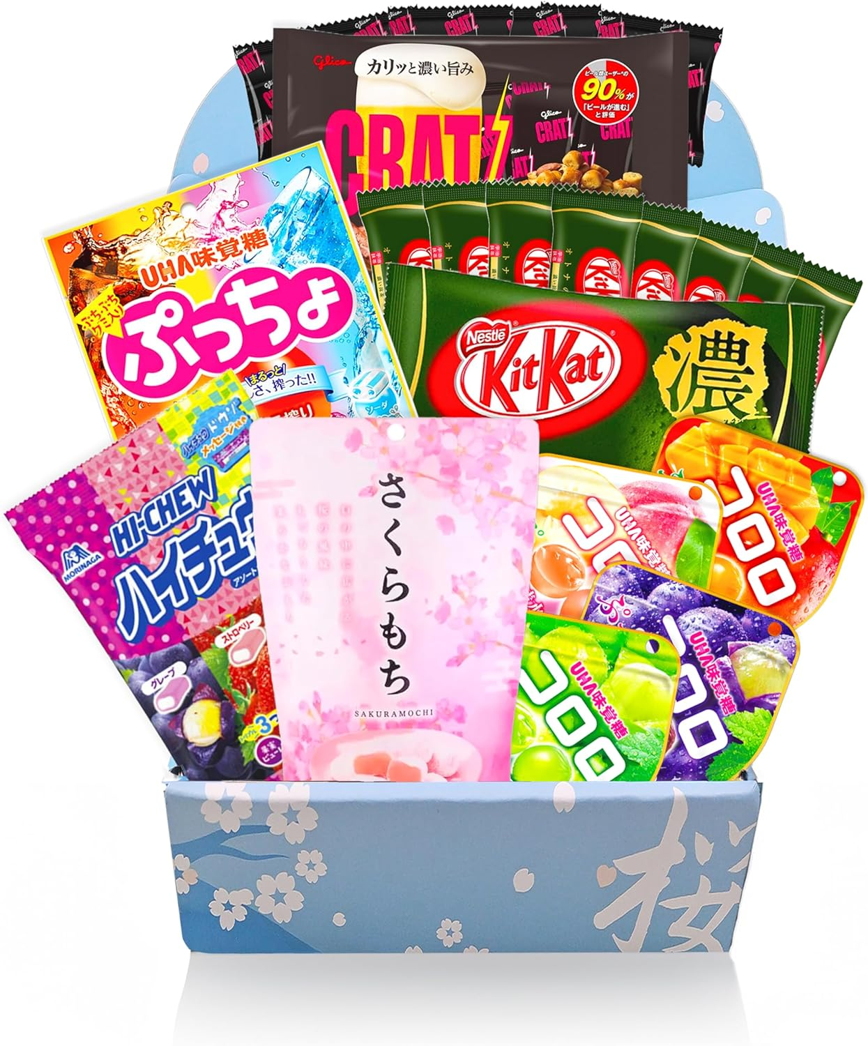 Sakura Box Premium Japanese Candy & Snack Bundle, 9 Packs - Matcha Kit Kat, Sakura Mochi, Hi Chew Assortment, Puccho Assortment, Kororo Gummies, Cratz Pepper Bacon image number 1