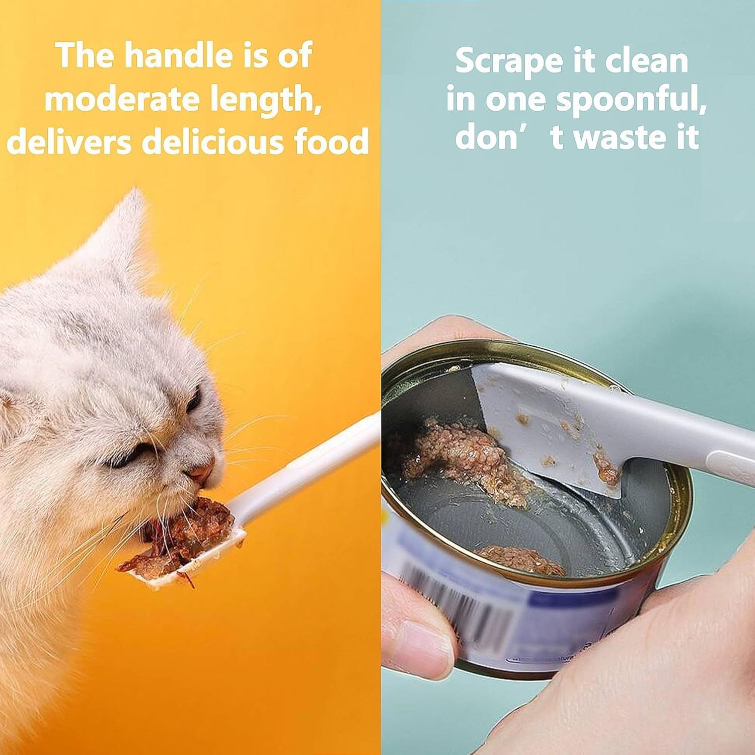 ANBOO 3 Pieces Cat Strip Squeeze Spoon, Cat Treat Dispenser, Feeder with Pet Food Cans, Feeding Spoon for Cat Strips, Cat Food Spoon, Feeding Scoop image number 3