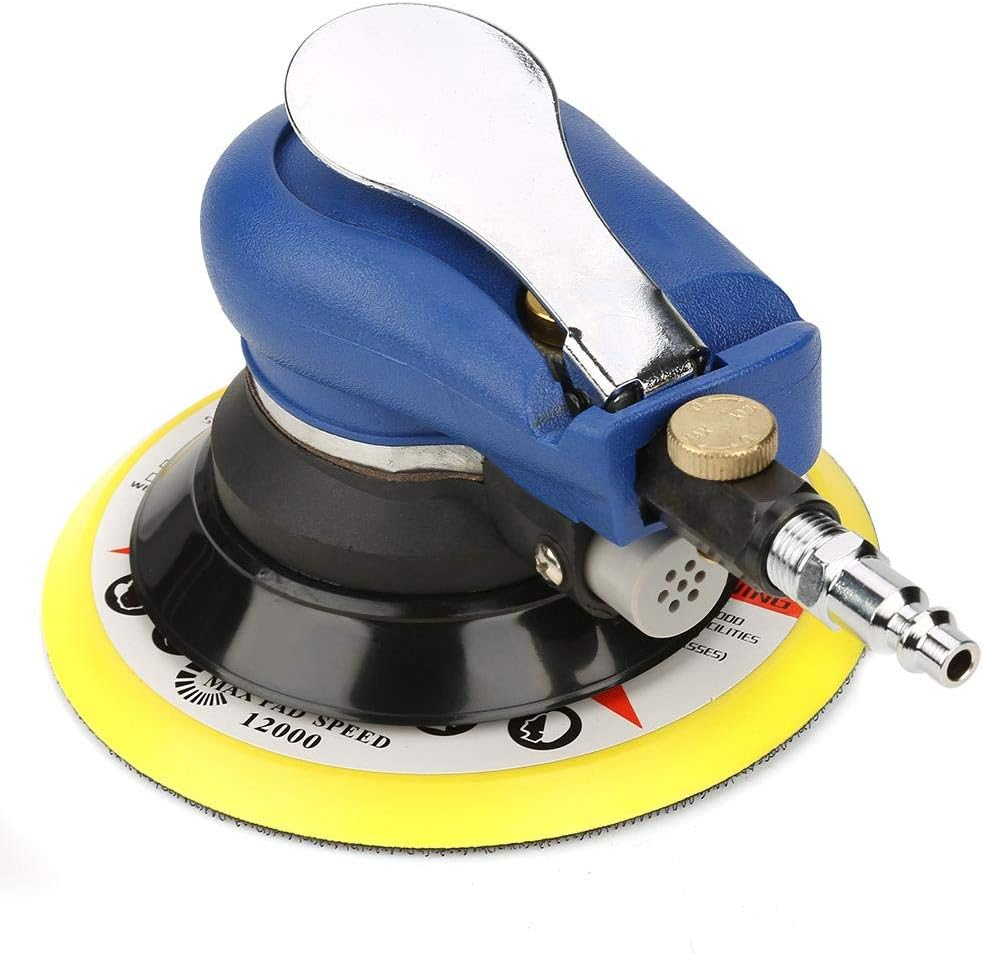 AT-980 5"/6" Air Random Orbital Sander round Polisher Pneumatic Hand Sanding Tool(With Air Inlet Connector and Spanner)(6Inches) image number 4