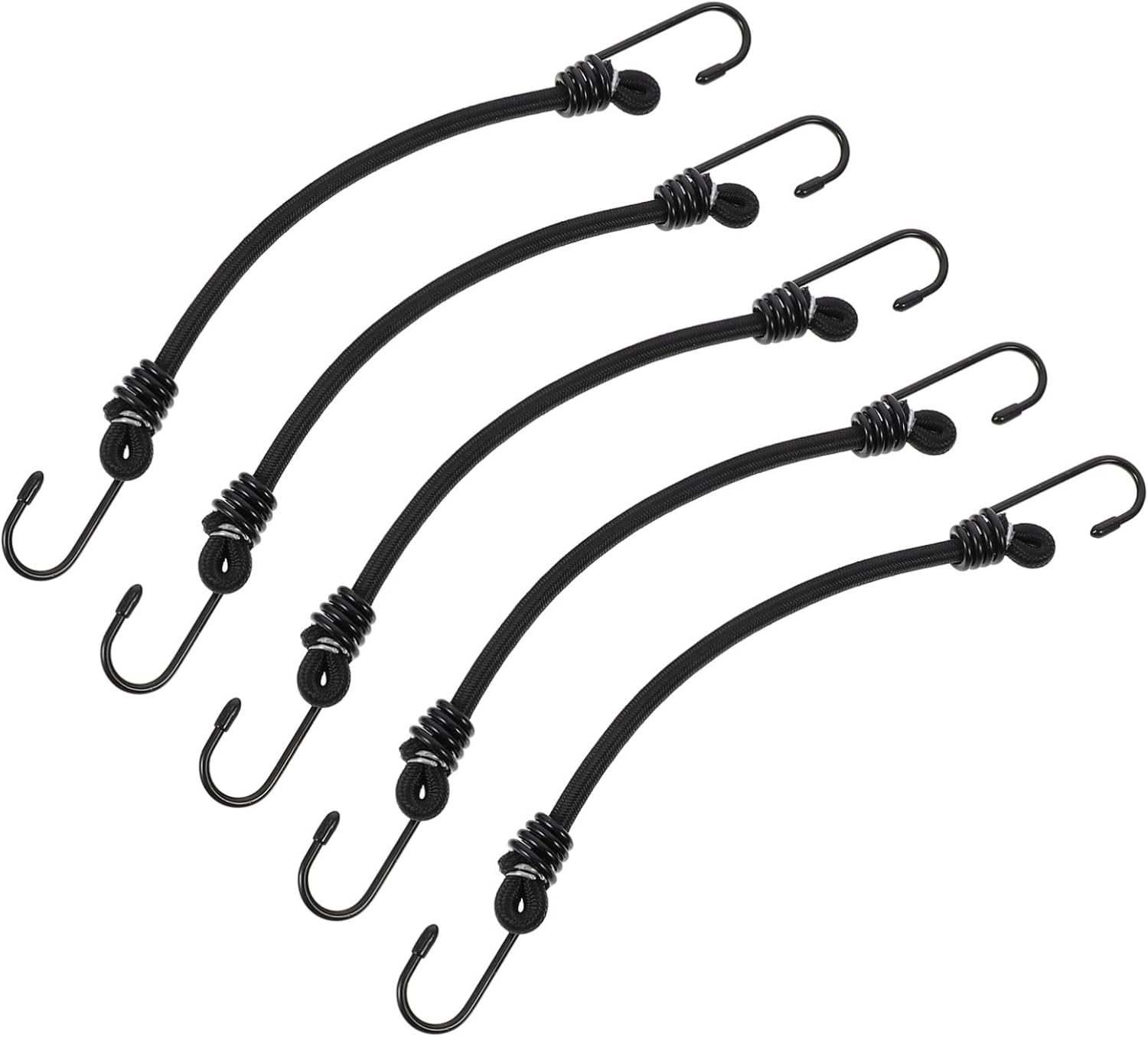 Iplusmile 5Pcs Elastic Luggage Fixing Belts with Hooks Small Cargo Straps for Travel Vehicle Binding and Secure Storage image number 4