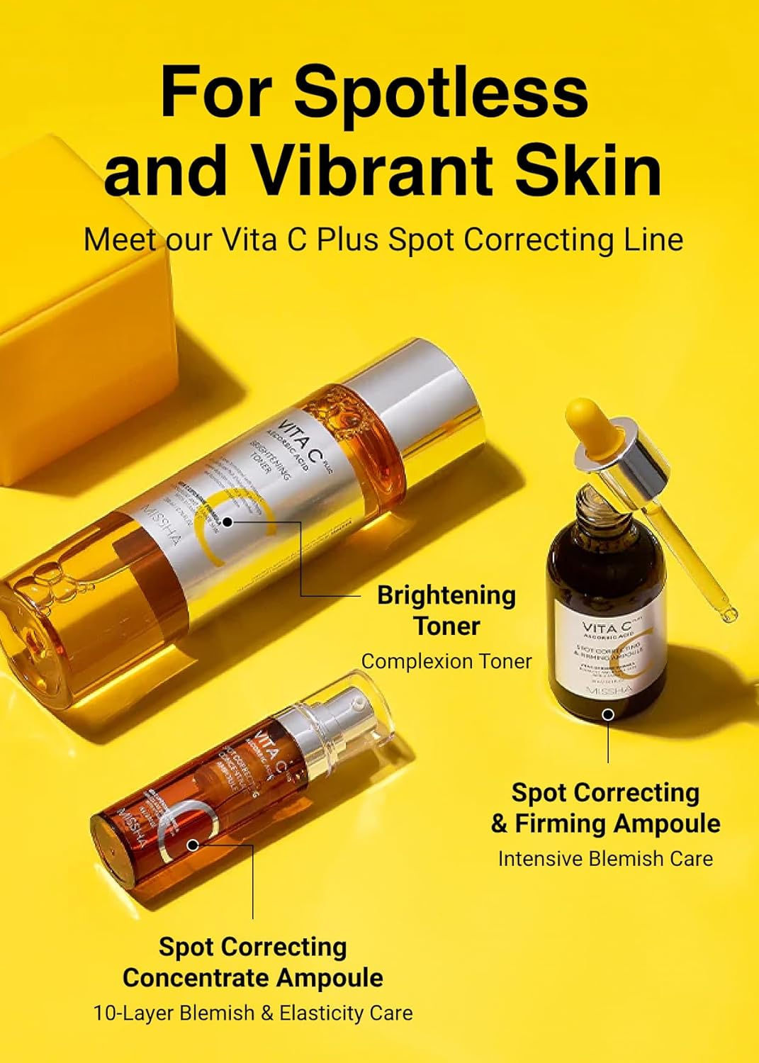 MISSHA Vita C Tone up Ampoule Toner Pads (80 Pads) Exfoliating Pads, Spot Treatment Pads with Vitamin C, Hyaluronic Acid, Collagen, Hydrating image number 5