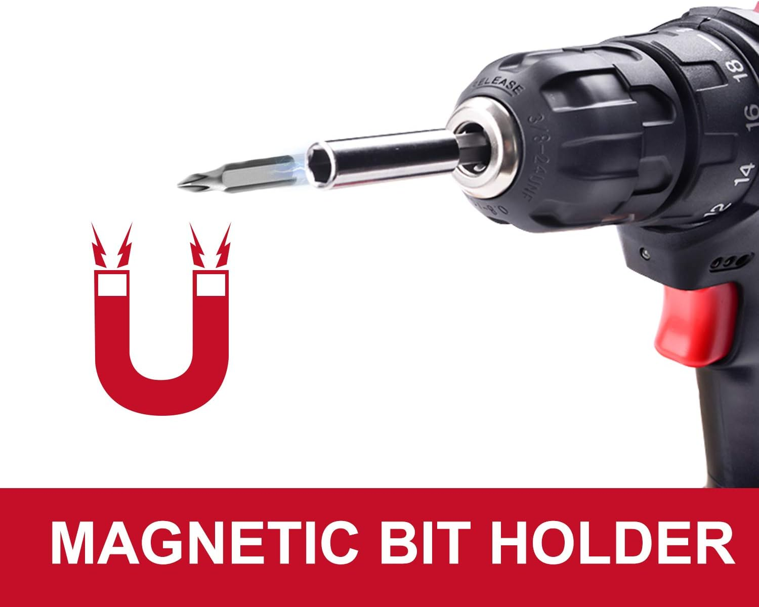 TOPEX 32-Piece CR-V Security Screwdriver Bit Set with Belt Clip Magnetic Driver image number 3