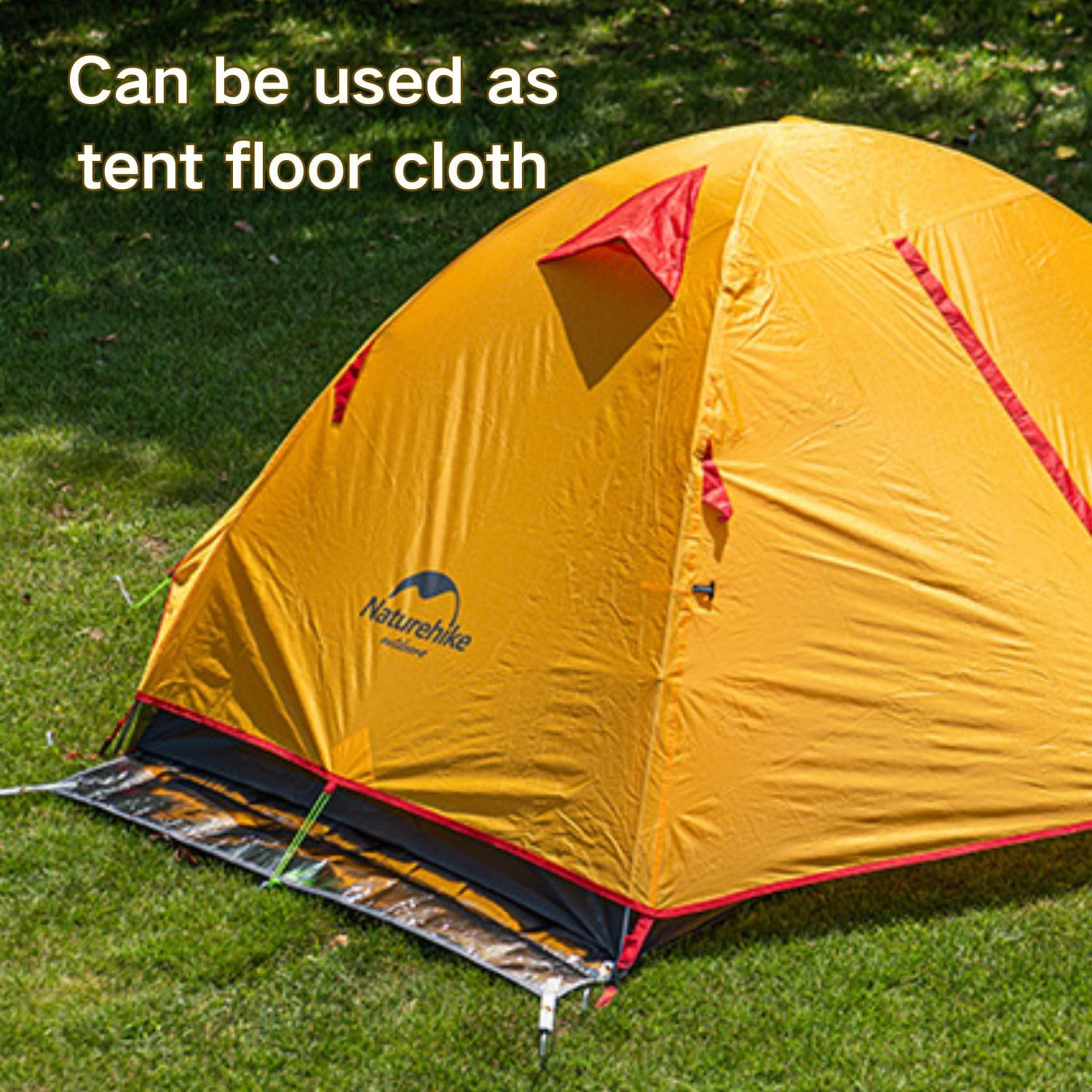 Windhike Naturehike Aluminum Foil Foldable Picnic Blanket, Ultralight Ground Sheet Mat, Waterproof Camping Tarp, Moisture-Proof Pad for Outdoor Picnic,Camping,Beaches, Storage Bag Included (L) image number 4