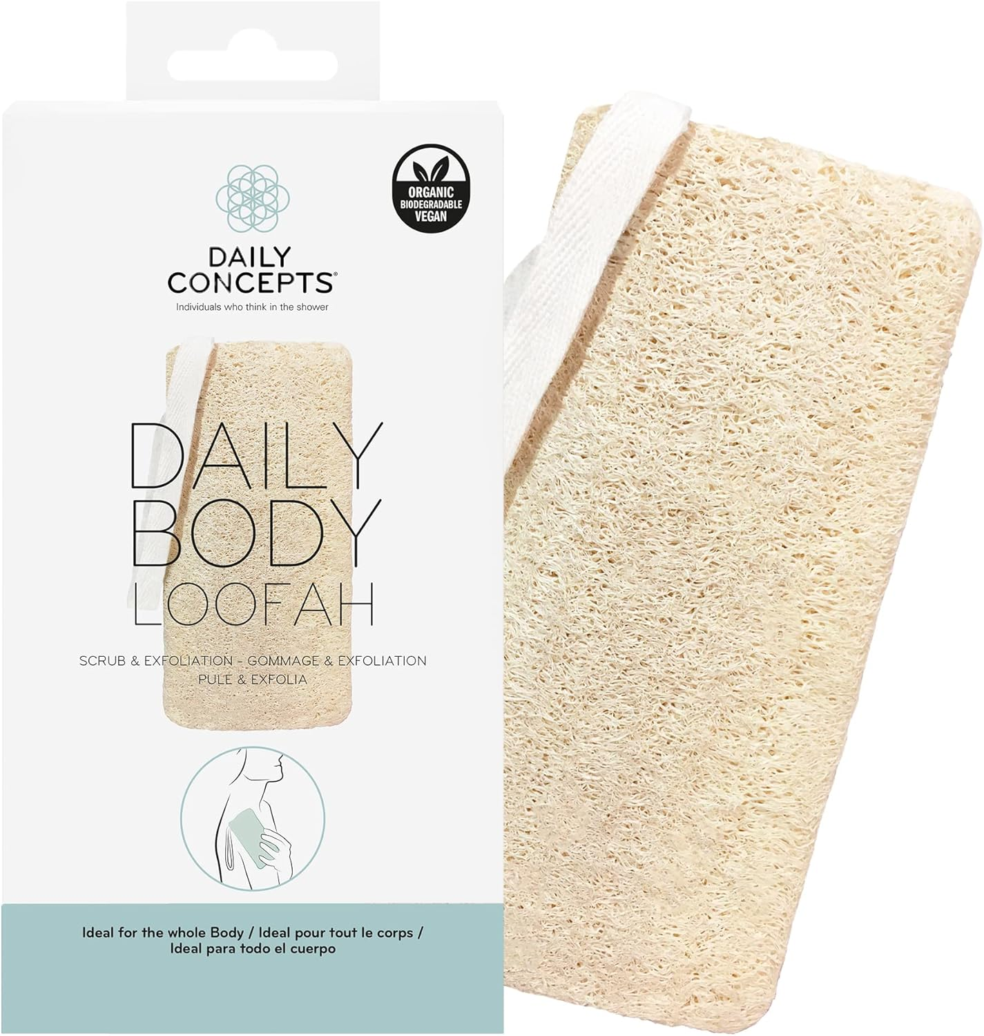 Daily Concepts Daily Loofah Plush Scrub to Cleanse and Gently Exfoliate Your Body to Attain Baby Soft Skin, Suitable and Safe for All Skin Types 43G image number 4