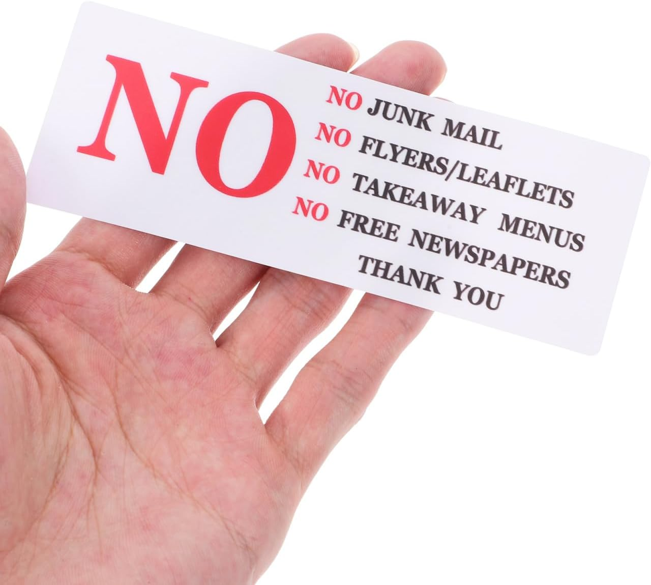 Angoily 2PCS No Junk Mail Sticker for Mailbox Durable Outdoor Decal Message Mailbox Sign for Home and Business No Flyers Sticker, No Advertising Material Sticker image number 5