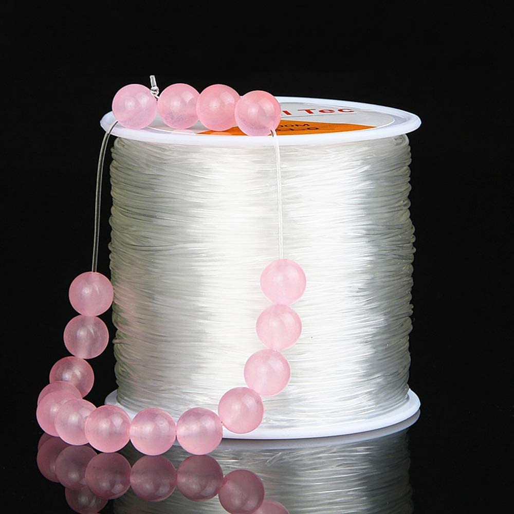 4 Roll 328 FT Clear Elastic Beading Threads, AIFUDA Stretchy Crystal Bracelet String Cords Crystal Rope for DIY Bracelet Beading Jewelry Making (0.6/0.7/0.8/1Mm) image number 5