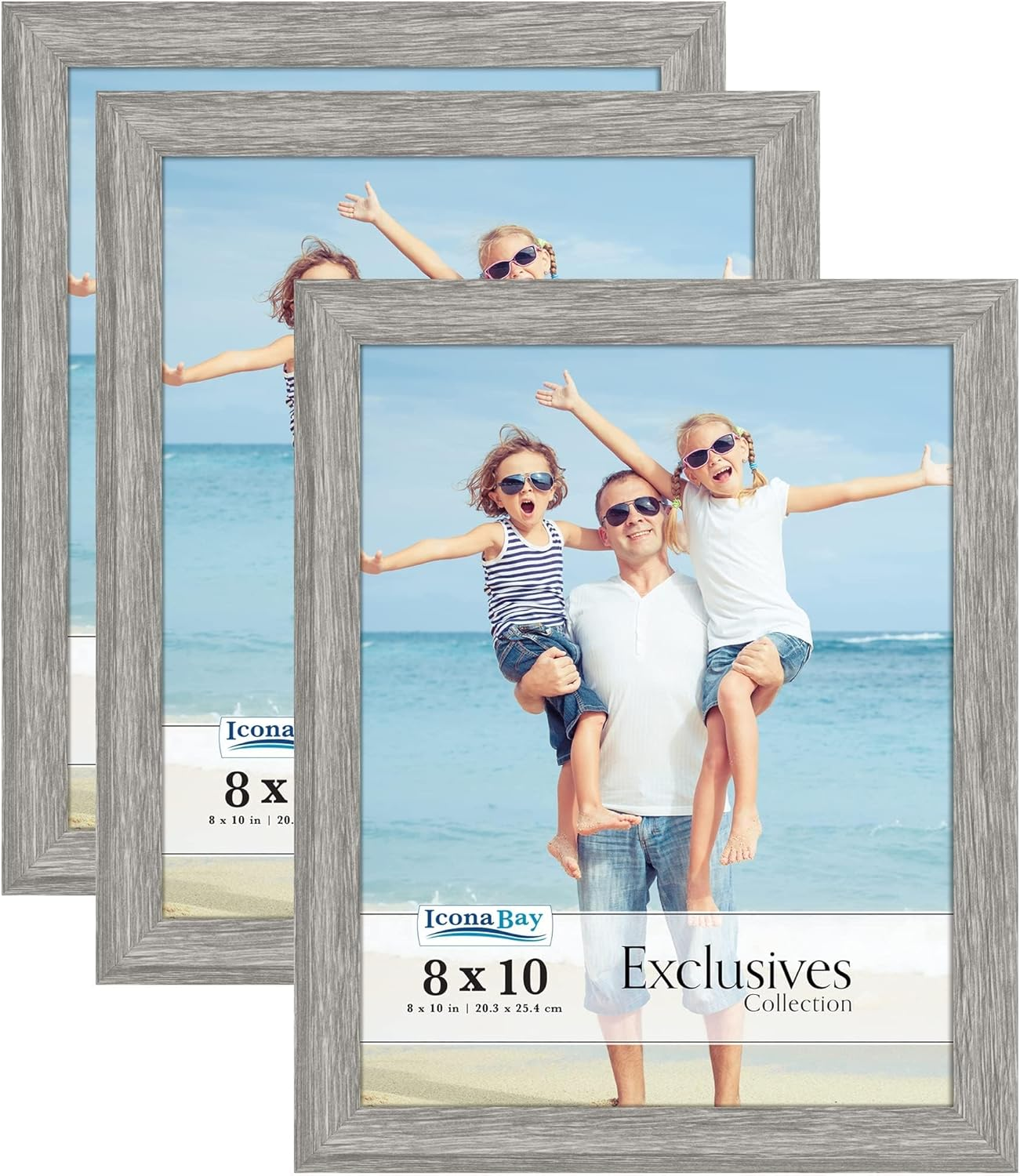 Icona Bay 11X14 Picture Frame (3 Pack, Black), Sturdy Wood Composite Photo Frame 11 X 14, Wall or Table Mount, Set of 3 Exclusives Collection