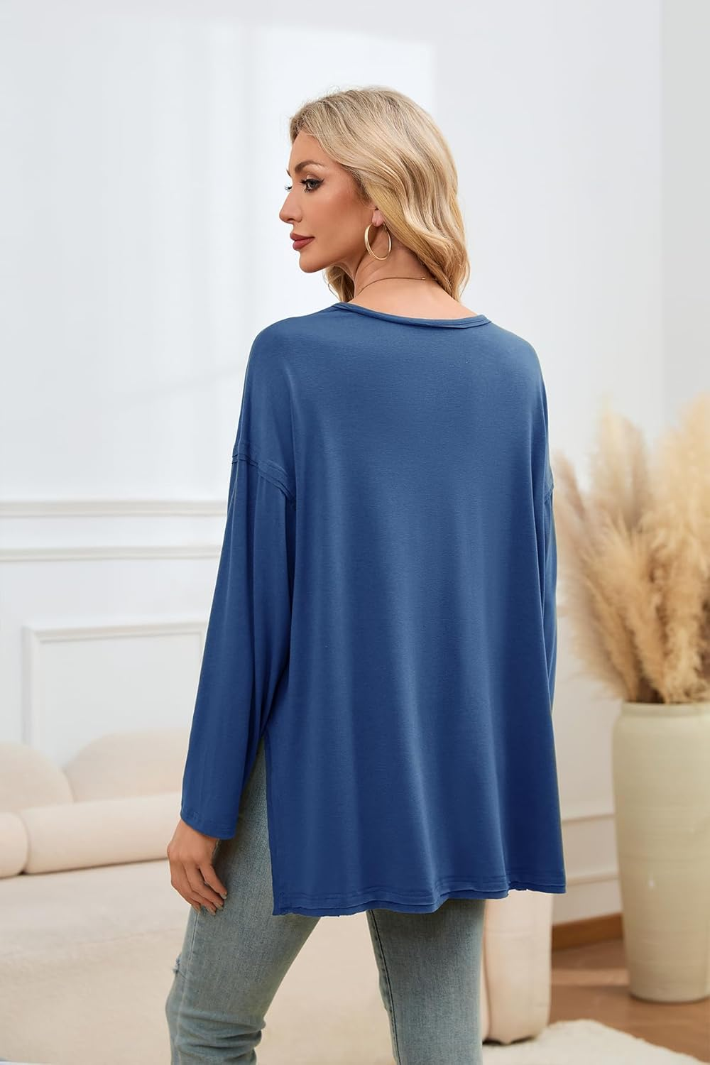 Smallshow Women'S Long Sleeve Maternity Shirts Loose Tunic Pregnancy Tops image number 1