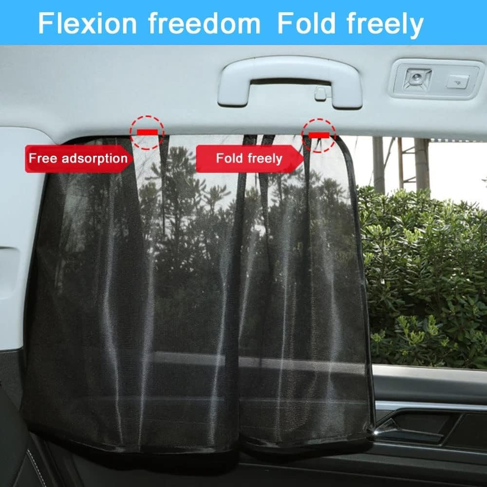 Magnetic Car Window Sun Shade UV Protection Front+Rear Side Window Curtain Cover image number 6