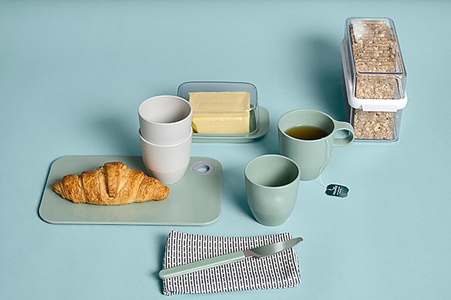 Butter Dish - White - 4. Nordic Blue image number 2