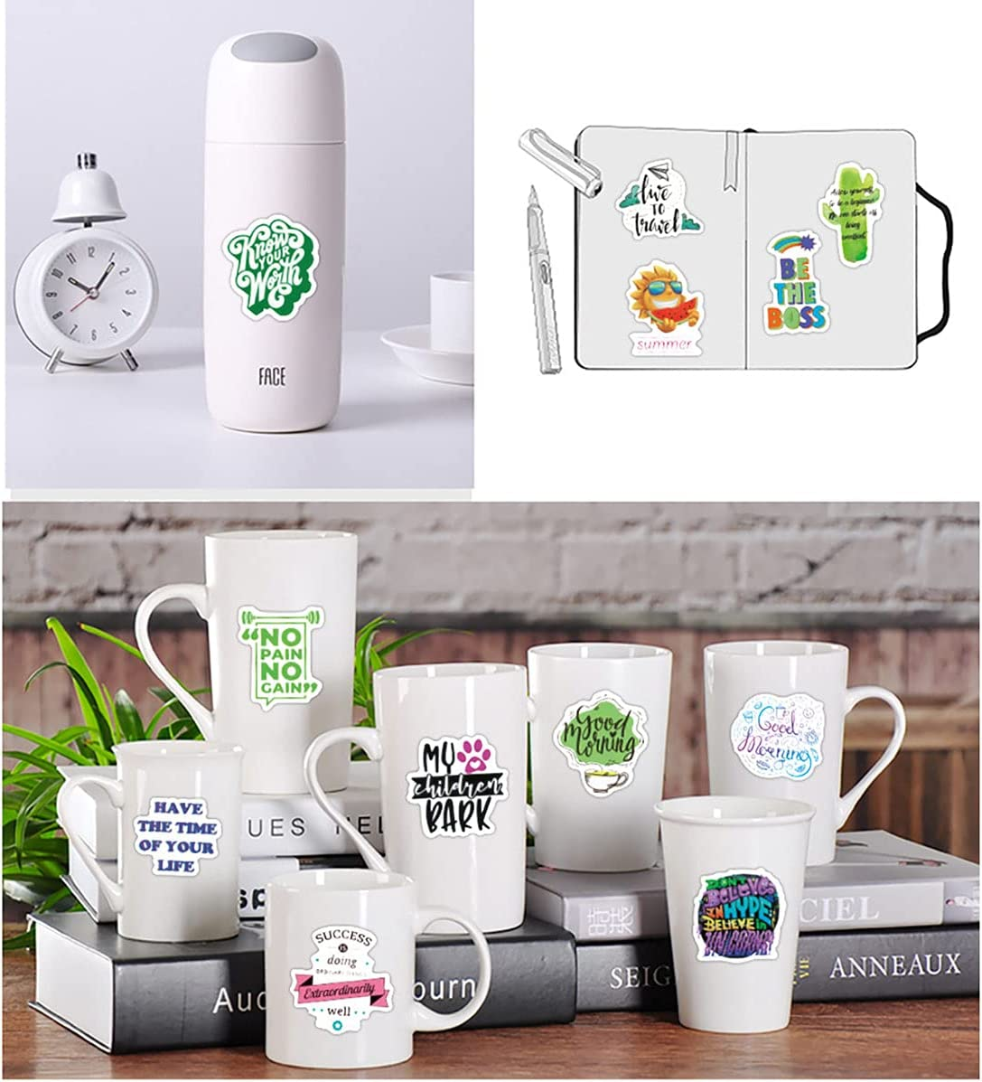 100 Pcs Inspirational Quote Stickers for Water Bottle, Motivational Positive Words Decals Vinyl Stickers for Laptop Computer Skateboard Book for Teens Students Teachers Employees image number 5