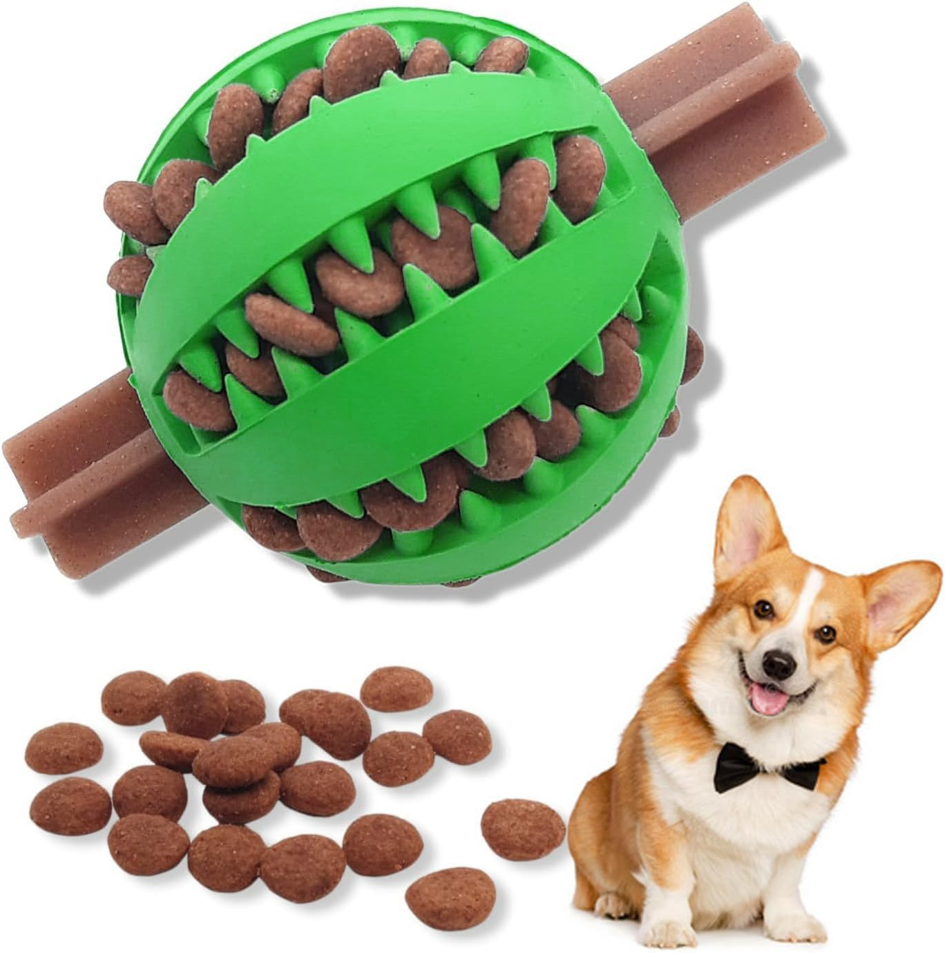 Mumoo Bear Treat Dispenser Dog Toy Ball | Interactive Dog Toys for Boredom | Dog Puzzle Toy | Stimulation Toy (7Cm/2.75 In, Dark Blue, 1 Pack)