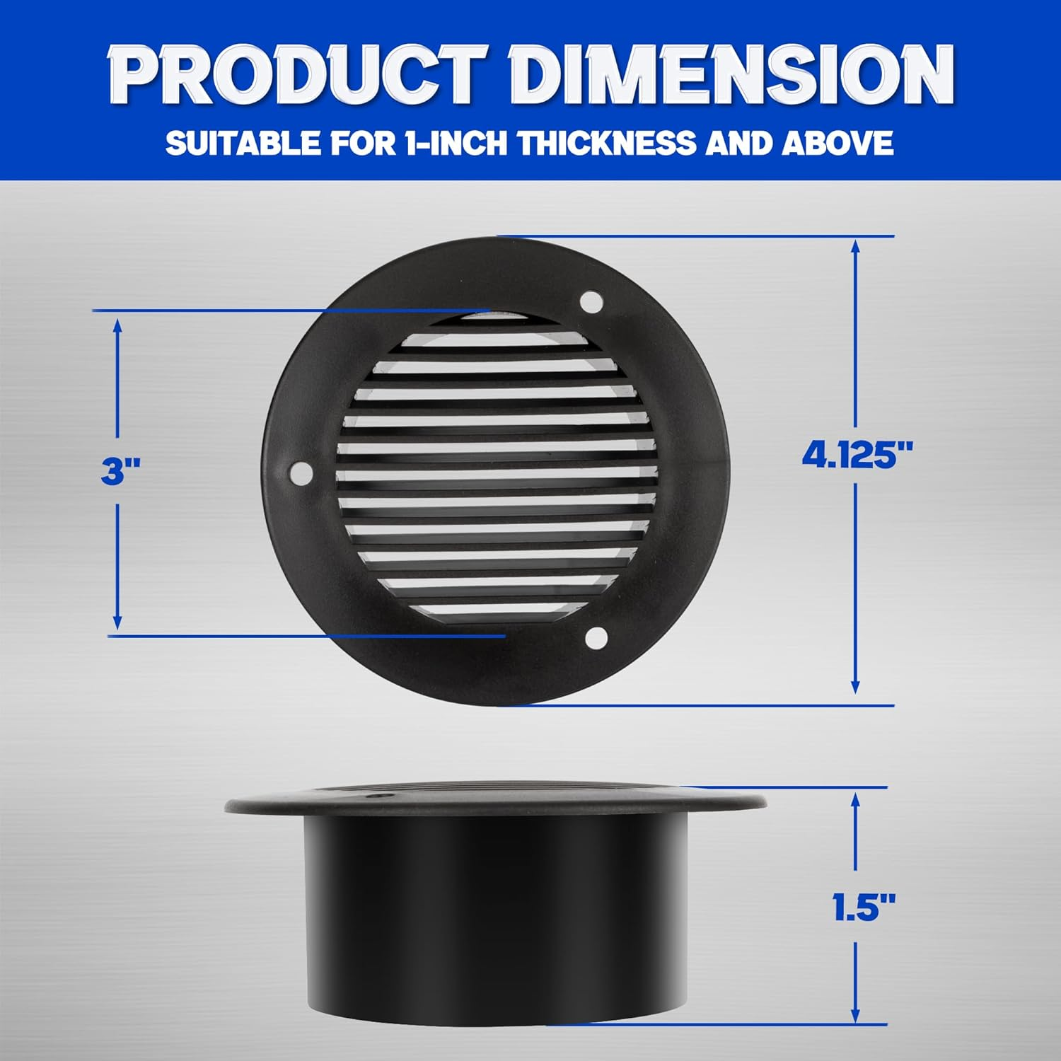 Lonffery RV Vent Covers for Trailer - Side Air Vents for ATV, Cycle, Truck, Cargo, Work Trailers image number 1
