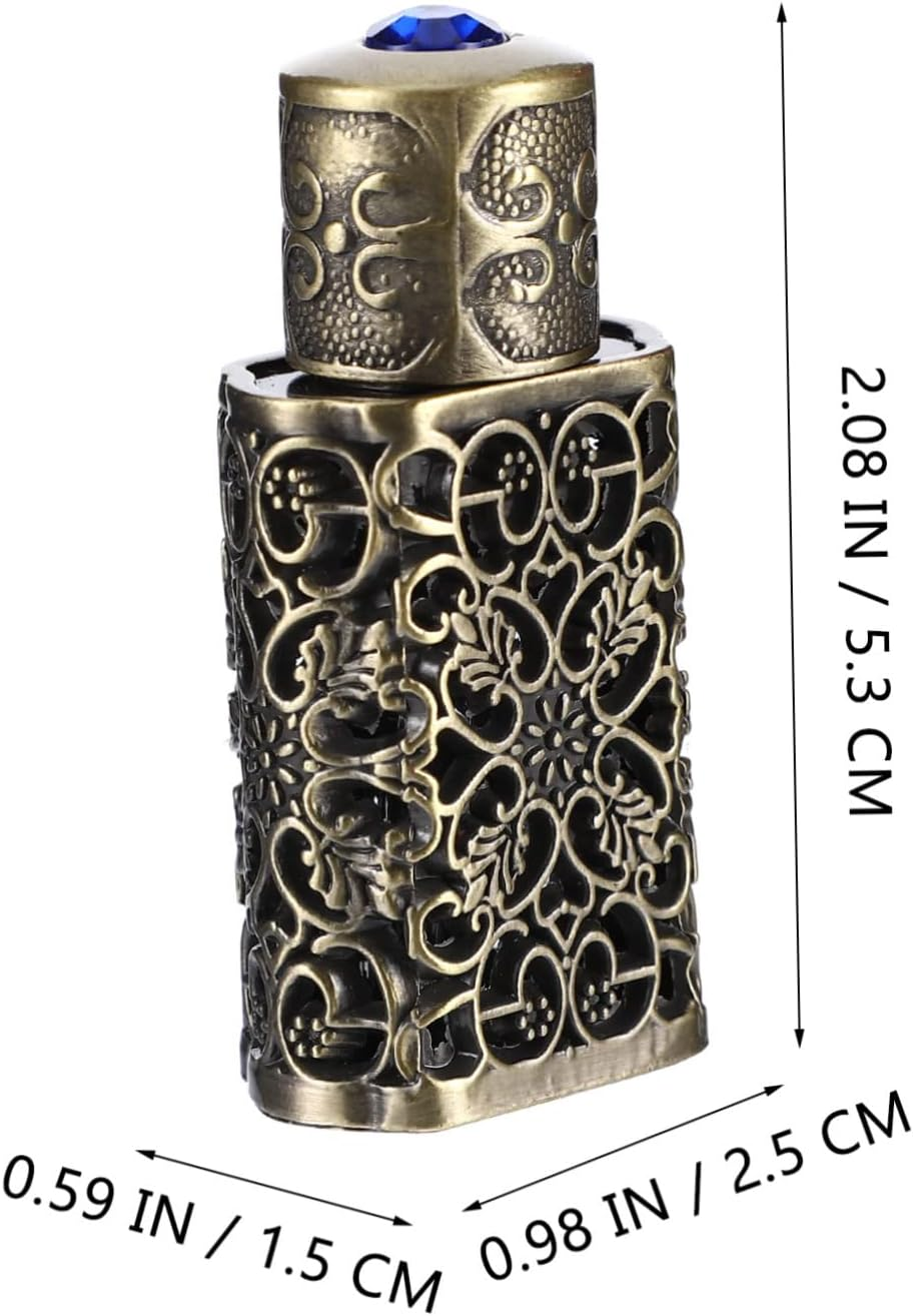 KOMBIUDA 3Pcs Hollow Flower Engraving Perfume Bottle Essential Oil Spray Bottle Travel Mist Spray image number 1