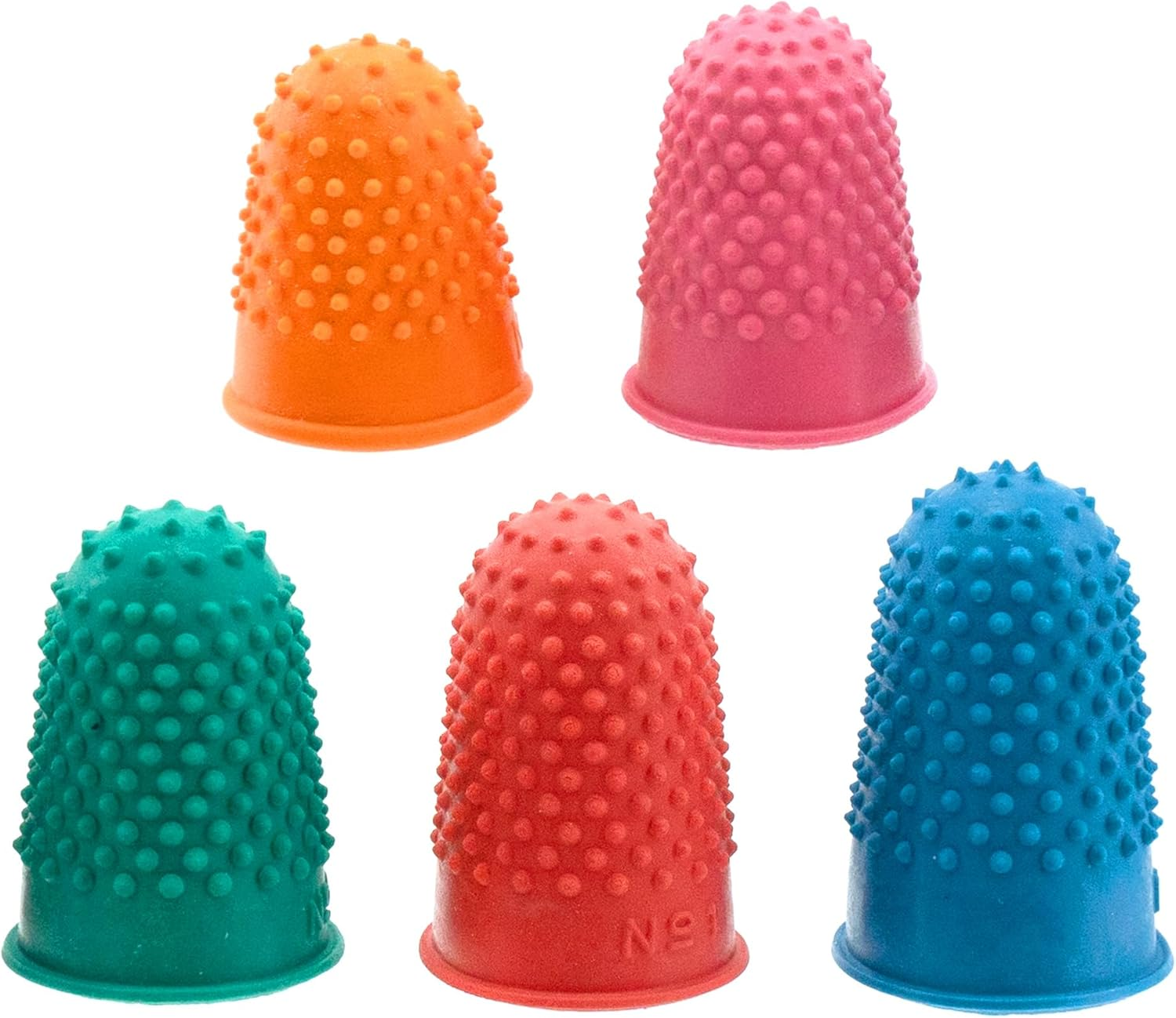Medsuo 5 PCS Rubber Thimbles for Finger Tips Protection, Small Finger Paper Grip Finger Cover Protector Pad Thimble for Paperwork Money Counting Cutting Knitting Sewing Crafts image number 3
