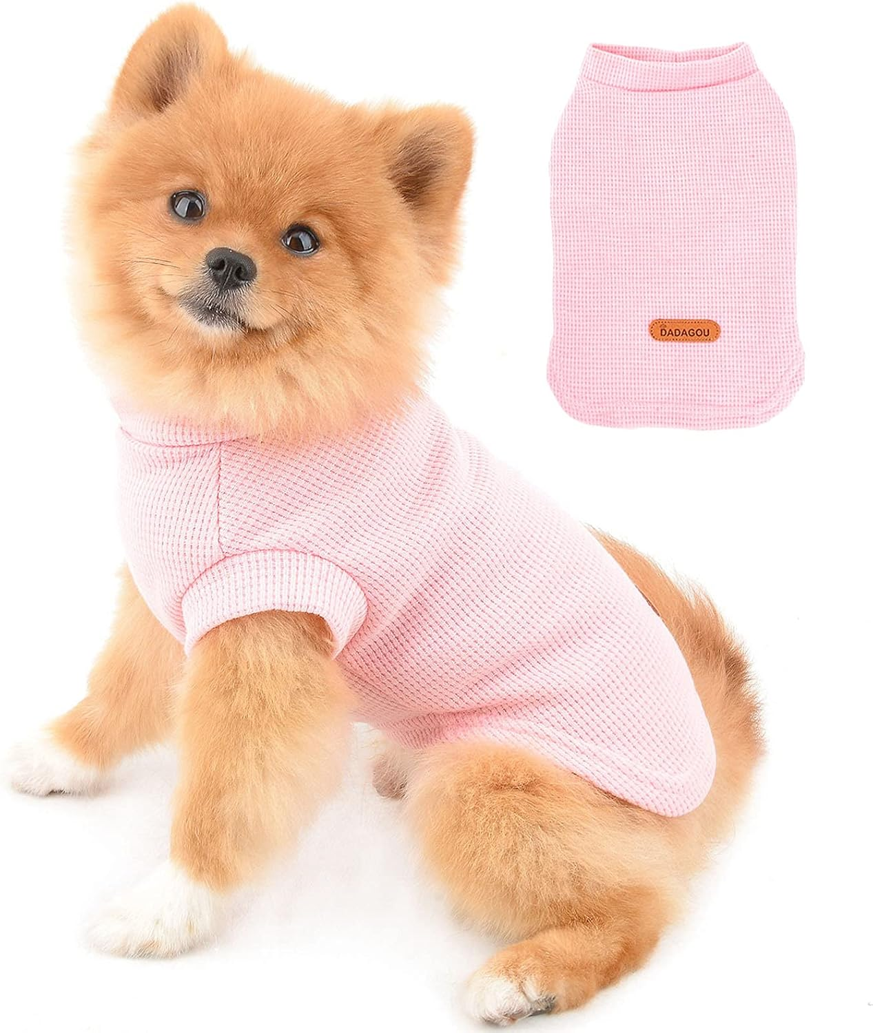 PAIDEFUL Dog Shirts for Small Medium Dogs Cats Boys Girls Solid Color Soft Cotton Vest Tee Seeveless Breathable Tank Tops Puppy Chihuahua Yorkie Clothes T Shirts Pet Summer Wearing Outdoor