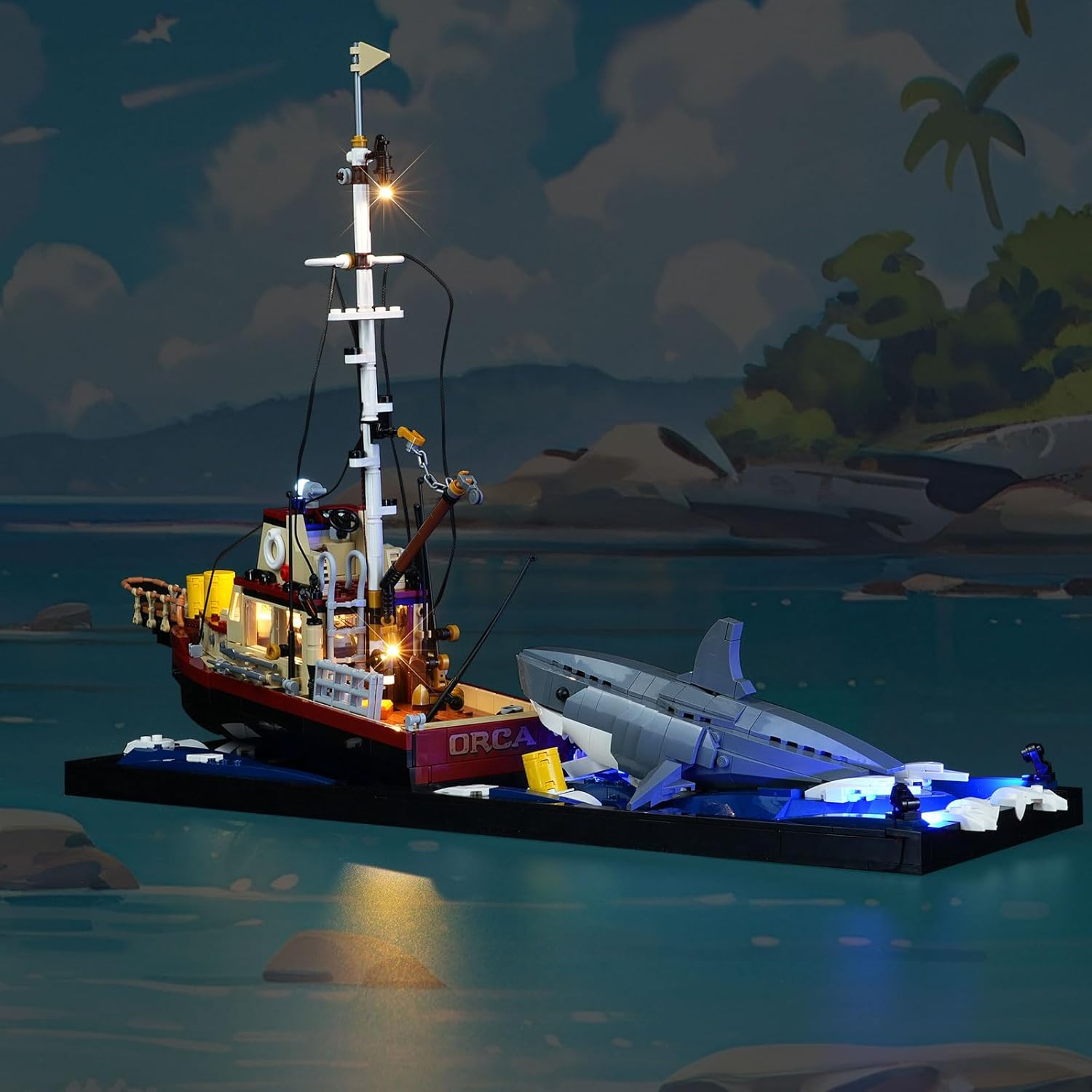 Cooldac LED Light Kit Compatible with  Jaws 21350, Lighting Set for White Shark (Lights Only, No Models) image number 4