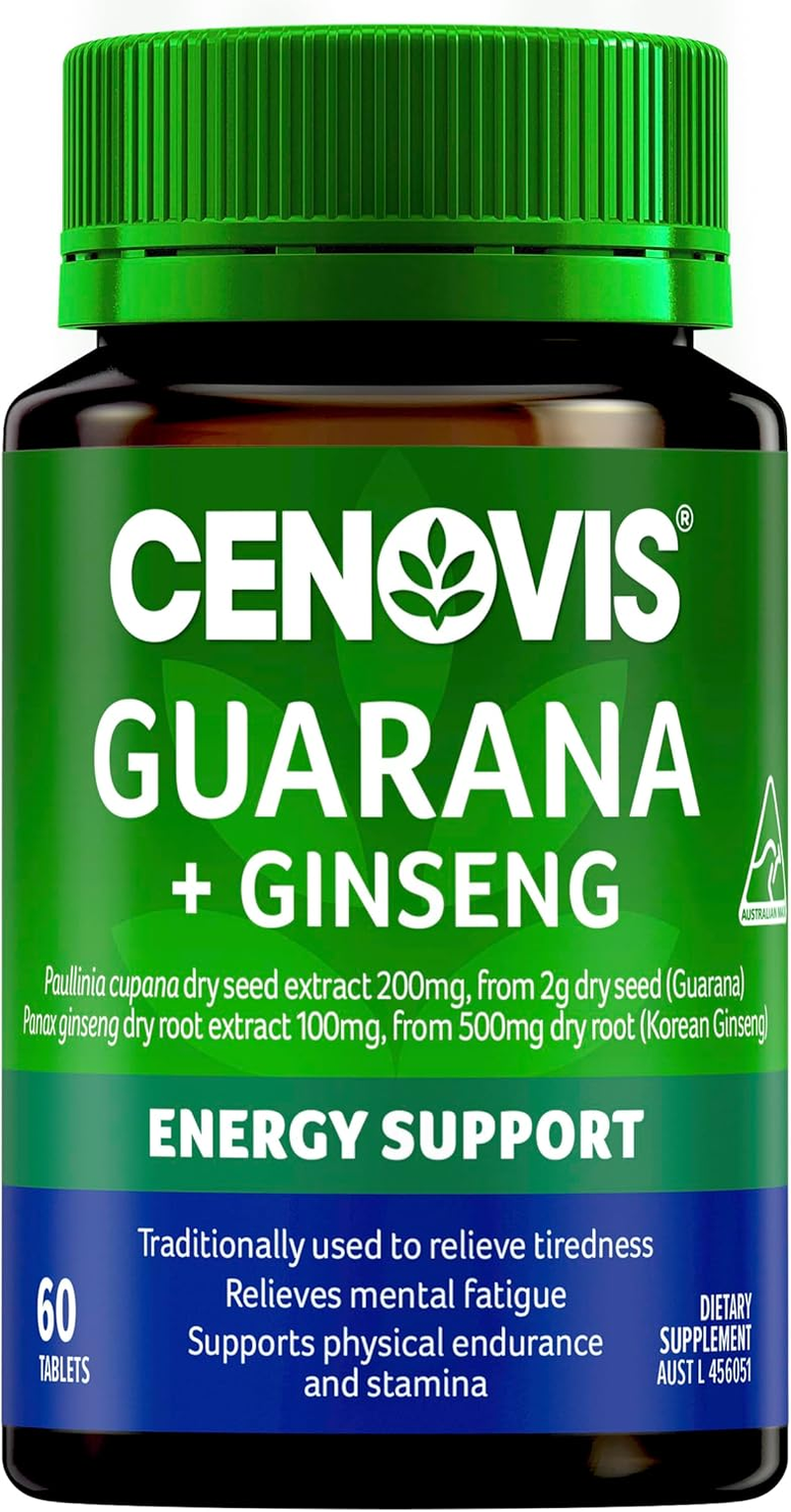 Cenovis Guarana 2000 and Ginseng Tablets, 60 Tablets image number 2