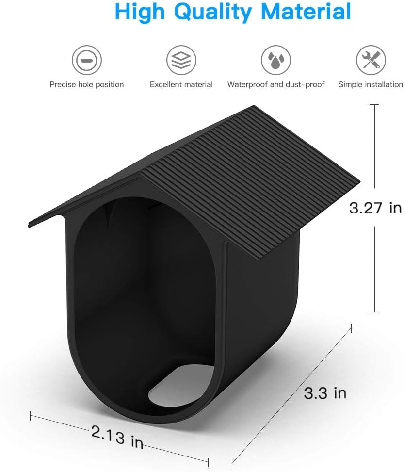 HOLACA Weatherproof Silicone Skin(3 Pcs) for Arlo Ultra 4K,Silicone Case Cover for Your Arlo Camera - Anti-Scratch Protective Cover - Extra Protection (Black) image number 6