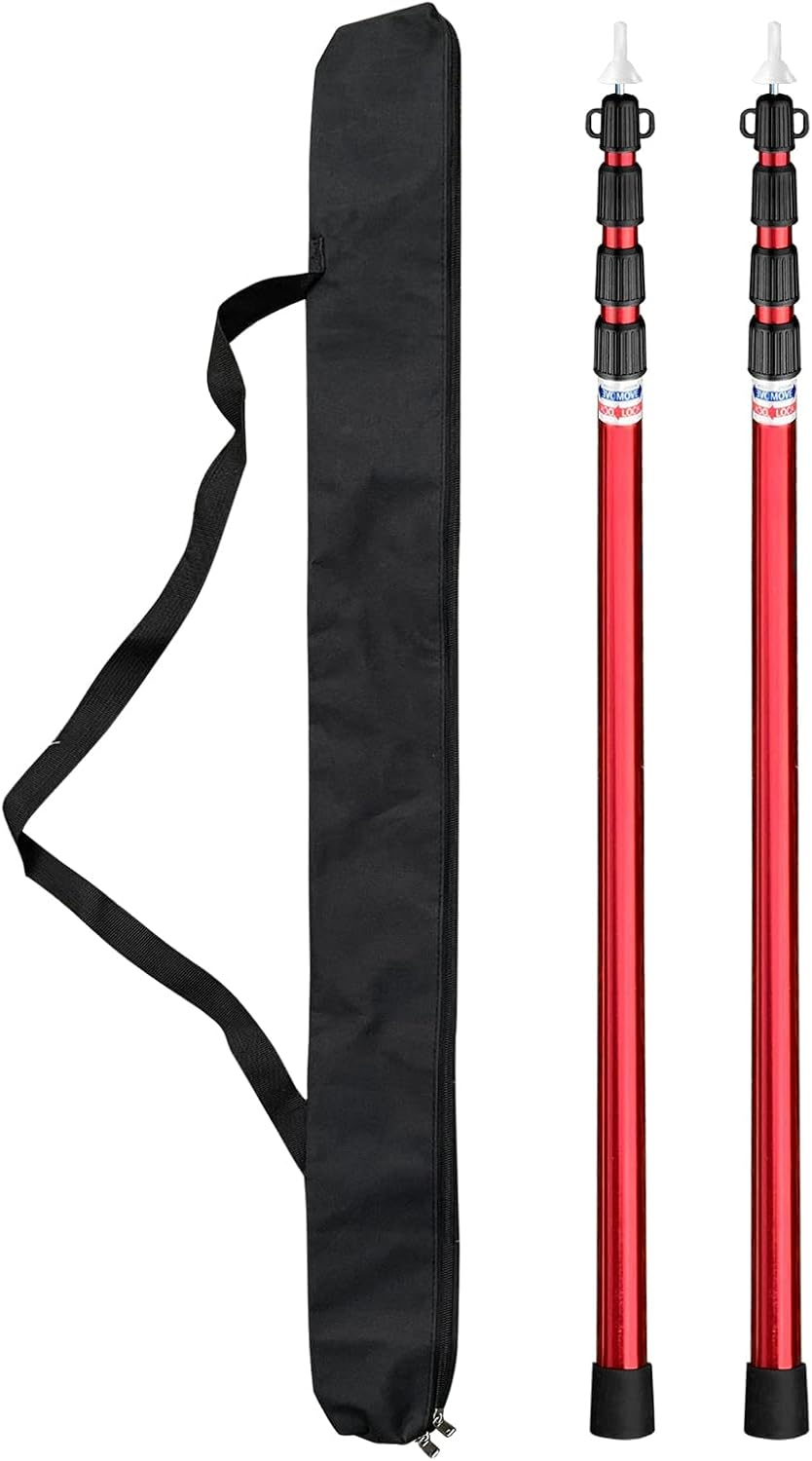 Mingzhe Telescoping Tarp Poles Adjustable Camping Tent Poles Portable Lightweight Aluminum Tent Poles Replacement for Awnings Canopy Rain Fly Shelter image number 5