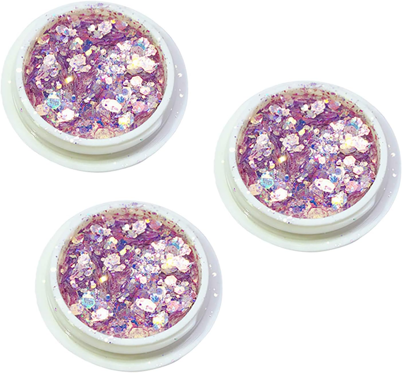 3 Boxes Nail Art Sequins Jewelry Coarse and Fine Glitter Mix Colorful Nail Stickers image number 4