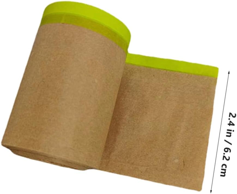 TEHAUX 2 Rolls Green Kraft Craft Paper Roll Masking Paper for Painting Upholstery Shelter Protection 15X11M Floor Furniture Decoration Covering image number 5