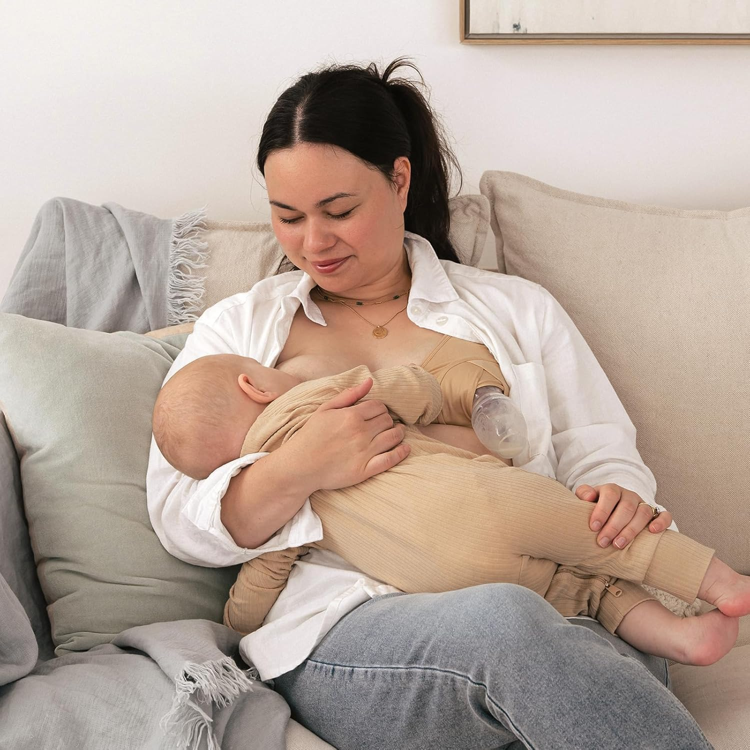 Haakaa Manual Breast Pump with Lavender Gap, Breastmilk Collector Breastfeeding Pump (4Oz/100Ml) image number 5