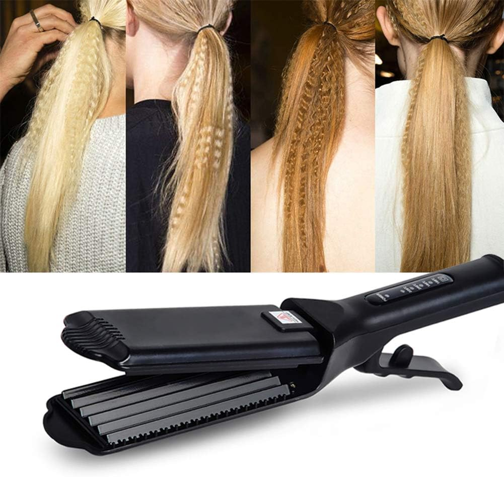Corrugated Iron Hair Corrugation Anti-Scald Hair Crimper Irons Fluffy Wave Iron Width Plate Styling Tools 110-220 V image number 6